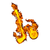 Fire Golfer Golf and Stick