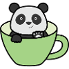 Panda in the cup
