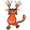 Wilde Katze orange