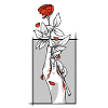 Hand mit Rose | Rot