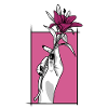Hand mit Lilie | Pink