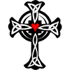 Celtic cross with heart