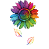 Equality LGBTQ Regenbogen Sonnenblume Blume CSD