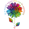 Be Child LGBTQ Rainbow Sunflower Flower CSD