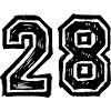 28 Number jersey