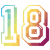 18 years birthday rainbow