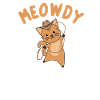 Meowdy Howdy Cat Cowboy med Lasso Söta Katter