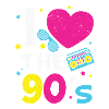 1990's 90S Heart The Nineties