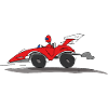 Red race car