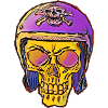 Skull with skull helmet