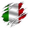 Italy - Italy - Torn design