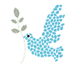 Pigeon with olive branch
