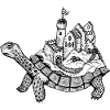 Turtle with Castle by Nikki-Luka