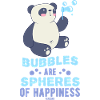 Panda loves soap bubbles
