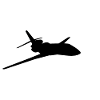 Silhouette with a commercial aircraft