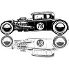 Hot Rod Old School Oldtimer Vintage