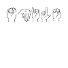 Sourire en langue des signes