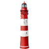 Lighthouse exposed, red white