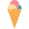 Ice cream in waffle