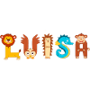 Luisa Name from animal letters