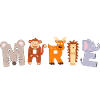 Marie Name Girl Animals Letters