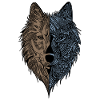 Loup Tête d’animal motif impression