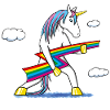 Rainbow Rock – Einhorn mit Regenbogenblitz