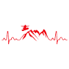 Heartbeat Snowboarding Snowboarder Geschenkidee