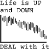 Stock trading logo up and down hodlr