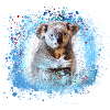 koala,blue,graffiti,painting,koala bear