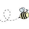 Bumblebee pastel flying
