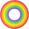LGBT Perfect Round Rainbow Circle