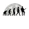 Guitariste Evolution lune guitare