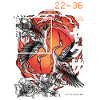 Japanese Art Style Crane