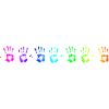 rainbow-coloured