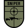 SNIPER Abzeichen Aufnäher mit Scharfschützengewehr