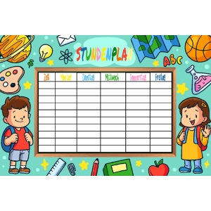 Stundenplan Tafel Schulkinder