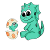 Dinosaurs with Baby Dinosaurs