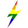 Rainbow Lightning Bolt