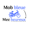 Mob bleu mec heureux