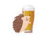 Bier Geschenk mit Igel