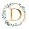 Customizable Monogram D Wreath Botany