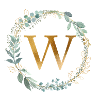 Customizable Monogram W Wreath Botany