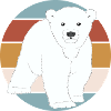 Retro Polar Bear