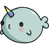 Sød Narhval Queer Gay Flag Flag LGBTQ Kawaii