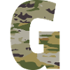 Camouflage letter G