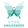 Papillon Ptsd Sensibilisation Ruban sarcelle
