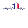 France Flag Heartbeat Pulse French