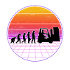 Staplerfahrer Evolution Vaporwave Gabelstapler