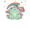 Cottagecore Aesthetic Kawaii Frog Unicorn